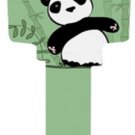 Key Blanks. Panda image printed on a key blank.