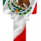 Key Blanks. Mexican Flag image printed on a key blank. Key Blanks. Mexican Flag image printed on a key blank.