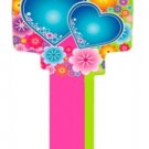 Key Blanks. Flowers and Hearts image printed on a key blank