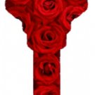 Key Blanks. Rose Flower image printed on a key blank.