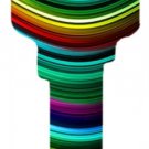 Key Blanks. Multi colors image printed on key blank