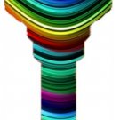 Key Blanks. Multi colors image printed on key blank Key Blanks. Multi colors image printed on key blank