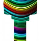 Key Blanks. Multi colors image printed on key blank