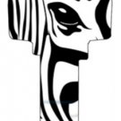 Key Blanks. Zebra image printed on key blank.