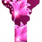 Key Blanks. Pink Flower image printed on key blank.
