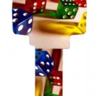 Key Blanks. Dice image printed on key blank.