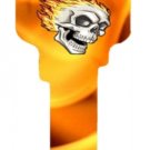 Key Blanks. Skull image printed on key blank.