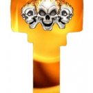 Key Blanks. Skull image printed on key blank.