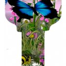 Key Blanks. Butterfly image printed on key blank.