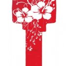 Key Blanks. Red Hibiscus image printed on a key blank. Key Blanks. Red Hibiscus image printed on a key blank.