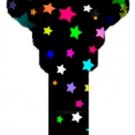 Key Blanks. Stars image printed on a key blank.