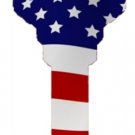 Key Blanks. American Flag image printed on a key blank. Key Blanks. American Flag image printed on a key blank.
