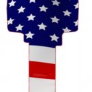 Key Blanks. American Flag image printed on a key blank. Key Blanks. American Flag image printed on a key blank.