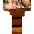 Key Blanks. Puppies image printed on a key blank.
