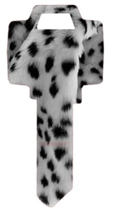 Key Blanks. Dalmatians image printed on a key blank.