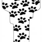 Key Blanks. Paws image printed on a key blank.