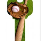 Key Blanks. Baseball image printed on a key blank.