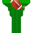Key Blanks. Football image printed on a key blank.