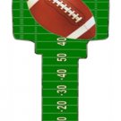Key Blanks. Football image printed on a key blank.
