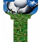 Key Blanks. Golf image printed on a key blank.