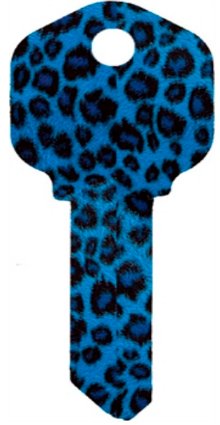 Key Blanks. Cheetah image printed on a key blank.
