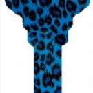 Key Blanks. Blue Cheetah image printed on a key blank.