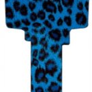 Key Blanks. Cheetah image printed on a key blank.