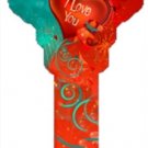 Key Blanks. I Love You Heart image printed on key blank.