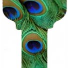 Key Blanks. Peacock image printed on a house key blank.