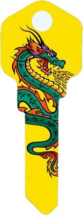 Key Blanks. Dragon image on house Key Blank