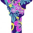 Key Blanks. Purple Hibiscus image on house Key Blank