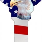 Key Blanks. American Flag image on house Key Blank