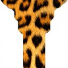 Key Blanks. Yellow Leopard jungle cat image on house Key Blank Key Blanks. Yellow Leopard jungle cat image on house Key Blank