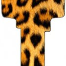 Key Blanks. Yellow Leopard jungle cat image on house Key Blank Key Blanks. Yellow Leopard jungle cat image on house Key Blank