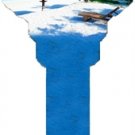 Key Blanks. Beach image on house Key Blank