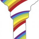 Key Blanks. Rainbow image on house Key Blank