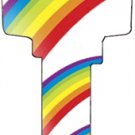 Key Blanks. Rainbow image on house Key Blank