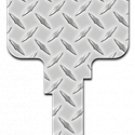 Key Blanks. DIAMOND PLATE METAL image on house Key Blank Key Blanks. DIAMOND PLATE METAL image on house Key Blank