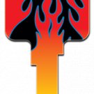 Key Blanks. FLAMES image on house Key Blank