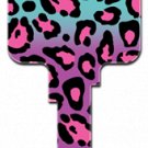 Key Blanks.  FASHION LEOPARD image on house Key Blank