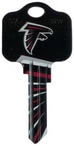 Key Blank. NFL Key blank - Atlanta Falcons image on house Key.