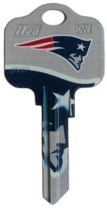 Key Blank. NFL Key blank - New England Patriots image on house Key.