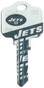Key Blank. NFL Key blank - New York Jets image on house Key.