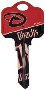 Key Blank. MLB Key blank - Arizona Diamondbacks image on house Key.