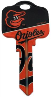 Key Blank. MLB Key blank - Baltimore Orioles image on house Key.