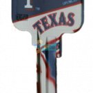 Key Blank. MLB Key blank - Texas Rangers image on house Key.