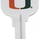 Key Blank. NCAA Key blank - FLORIDA MIAMI HURRICANES image on house Key.