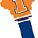 Key Blank. NCAA Key blank - ILLINOIS FIGHTING ILLINI image on house Key.