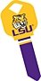 Key Blank. NCAA Key blank - LOUISIANA TIGERS image on house Key.