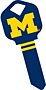 Key Blanks. NCAA Key blank MICHIGAN WOLVERINES image on house Key.